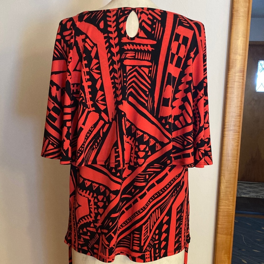 IMAN Global Chic Abstract Key-hole Samoan Puletasi style print Resort Cape - Picture 8 of 15
